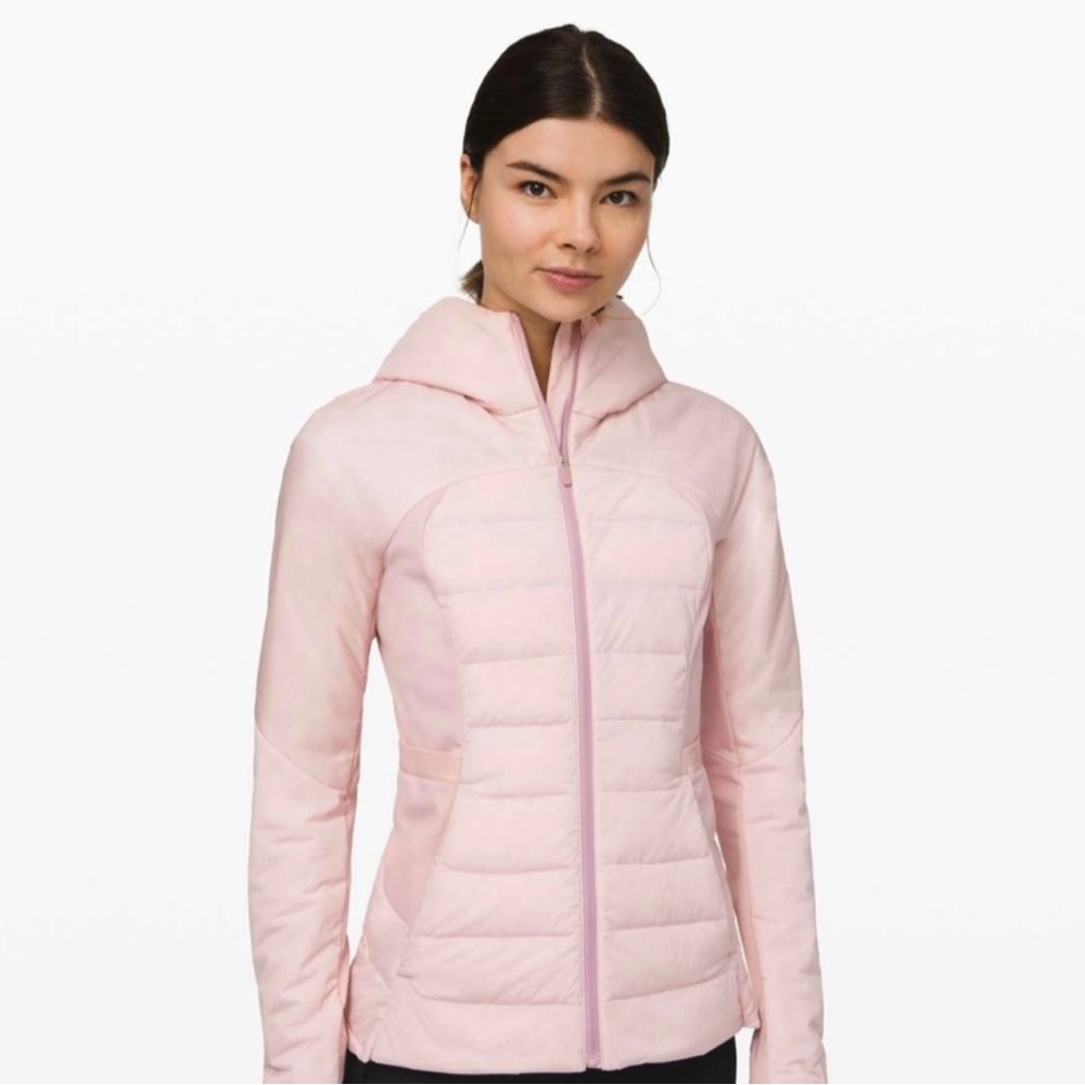 All purpose Lululemon puffer down jacket porcelain pink sz 10